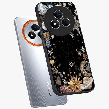 Galactic Jewel Stars Glass Case displayed in angled mockup highlighting shining celestial star design with cosmic aesthetic style.