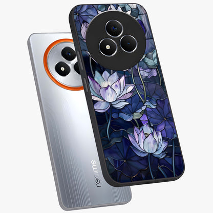 Gloss Petal Rush Glass Case displayed in angled mockup highlighting vibrant petal design with elegant floral aesthetic.