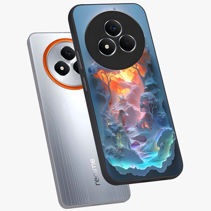 Glow Forest Portal Glass Case displayed in angled mockup highlighting mystical forest design with magical glowing aesthetic.