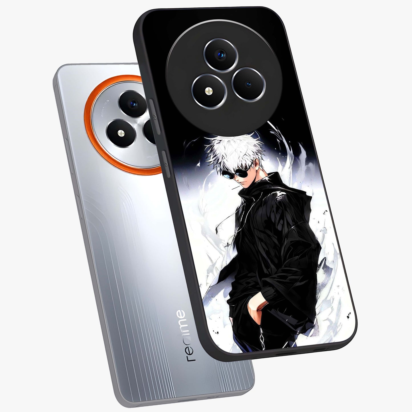 Limitless Shadow King Glass Case displayed in angled mockup highlighting dramatic dark hero design with intense aesthetic.