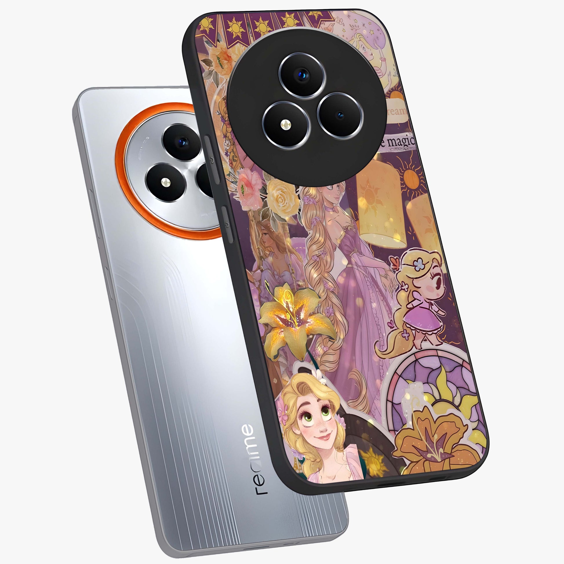 Magical Tangled Dream Glass Case displayed in angled mockup highlighting whimsical fantasy design with magical aesthetic.
