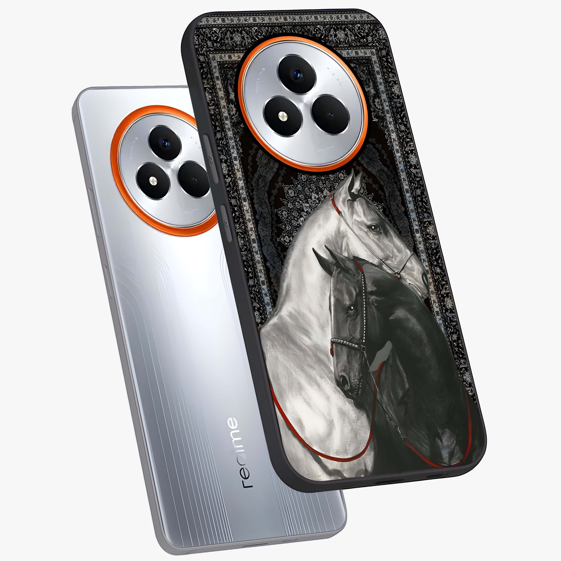 Majestic Ride Legacy Glass Case displayed in angled mockup highlighting sleek vehicle design with bold racing aesthetic.