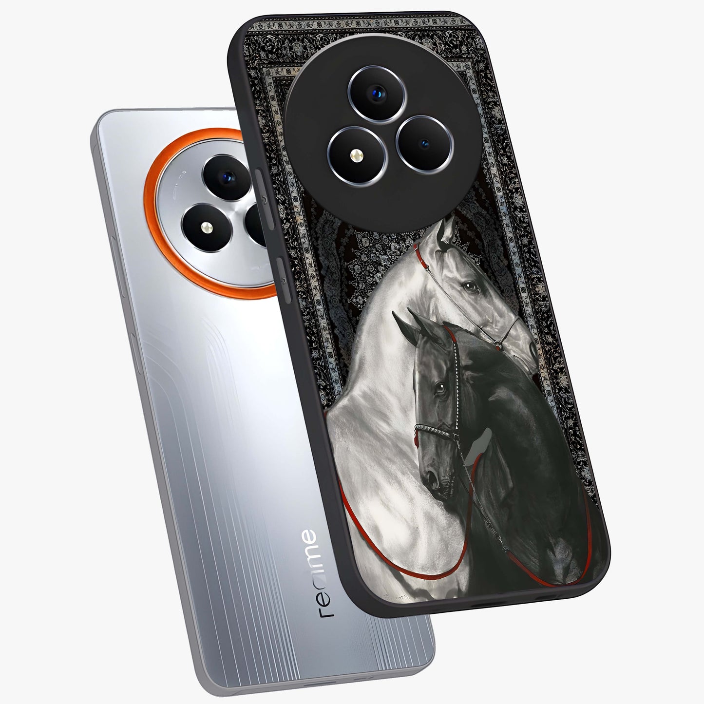 Majestic Ride Legacy Glass Case displayed in angled mockup highlighting sleek vehicle design with bold racing aesthetic.