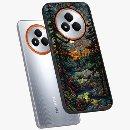 Moonlight Forest Dream Glass Case displayed in angled mockup highlighting dreamy forest design with glowing moon aesthetic.