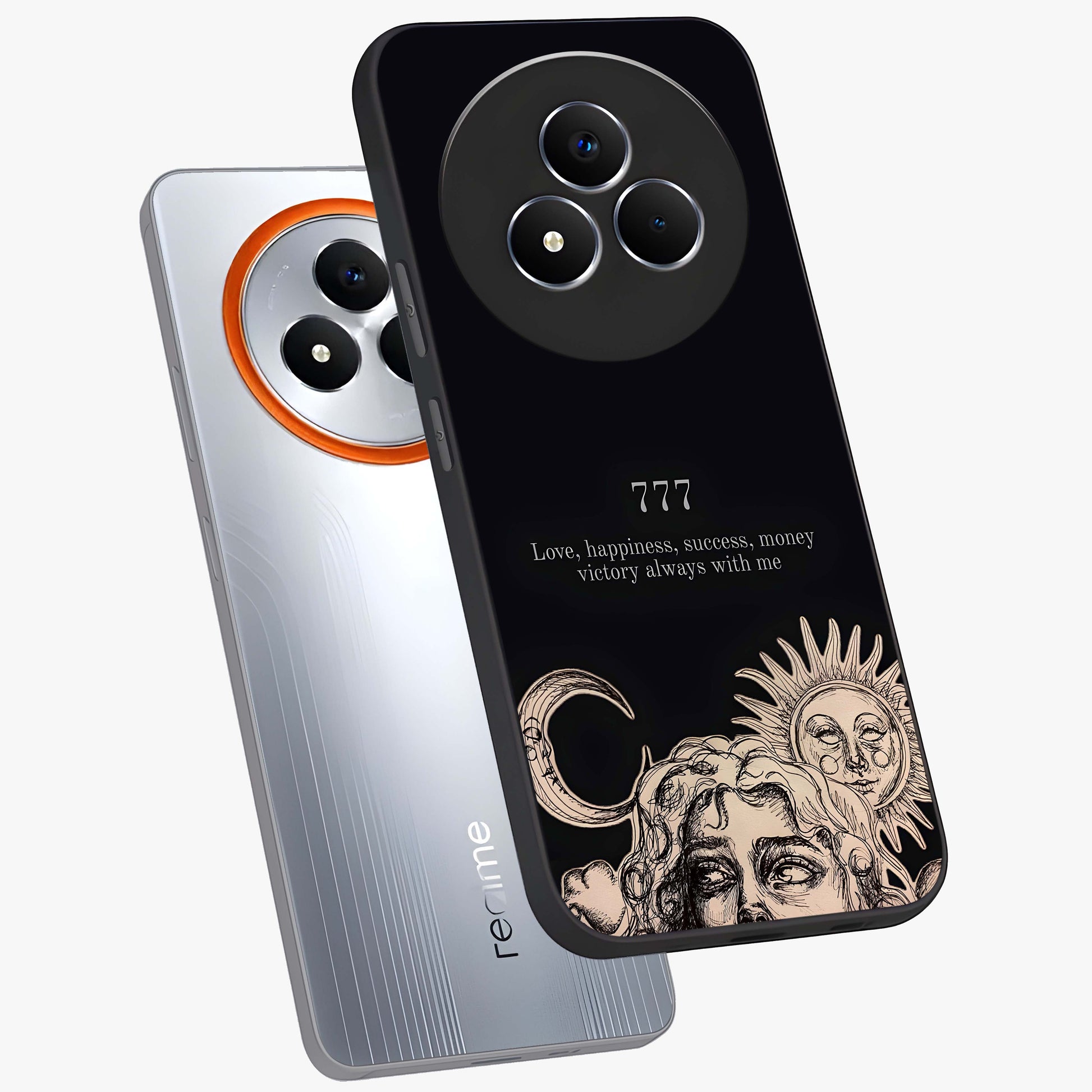 Mystic Victory Aura Glass Case displayed in angled mockup highlighting energetic aura design with bold mystical aesthetic.