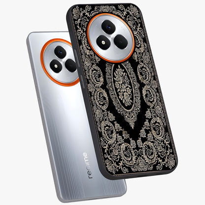Noir Bloom Elegance Glass Case displayed in angled mockup highlighting refined flower design with stylish noir aesthetic.