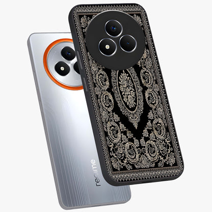 Noir Bloom Elegance Glass Case displayed in angled mockup highlighting refined flower design with stylish noir aesthetic.