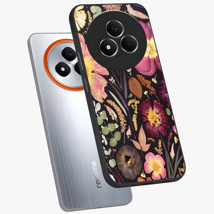 Petal Dream Tapestry Glass Case displayed in angled mockup highlighting decorative petal pattern with elegant botanical aesthetic.