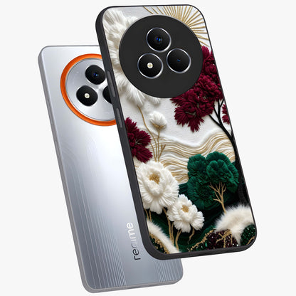 Radiant Bloom Elegance Glass Case displayed in angled mockup highlighting graceful floral design with radiant aesthetic style.