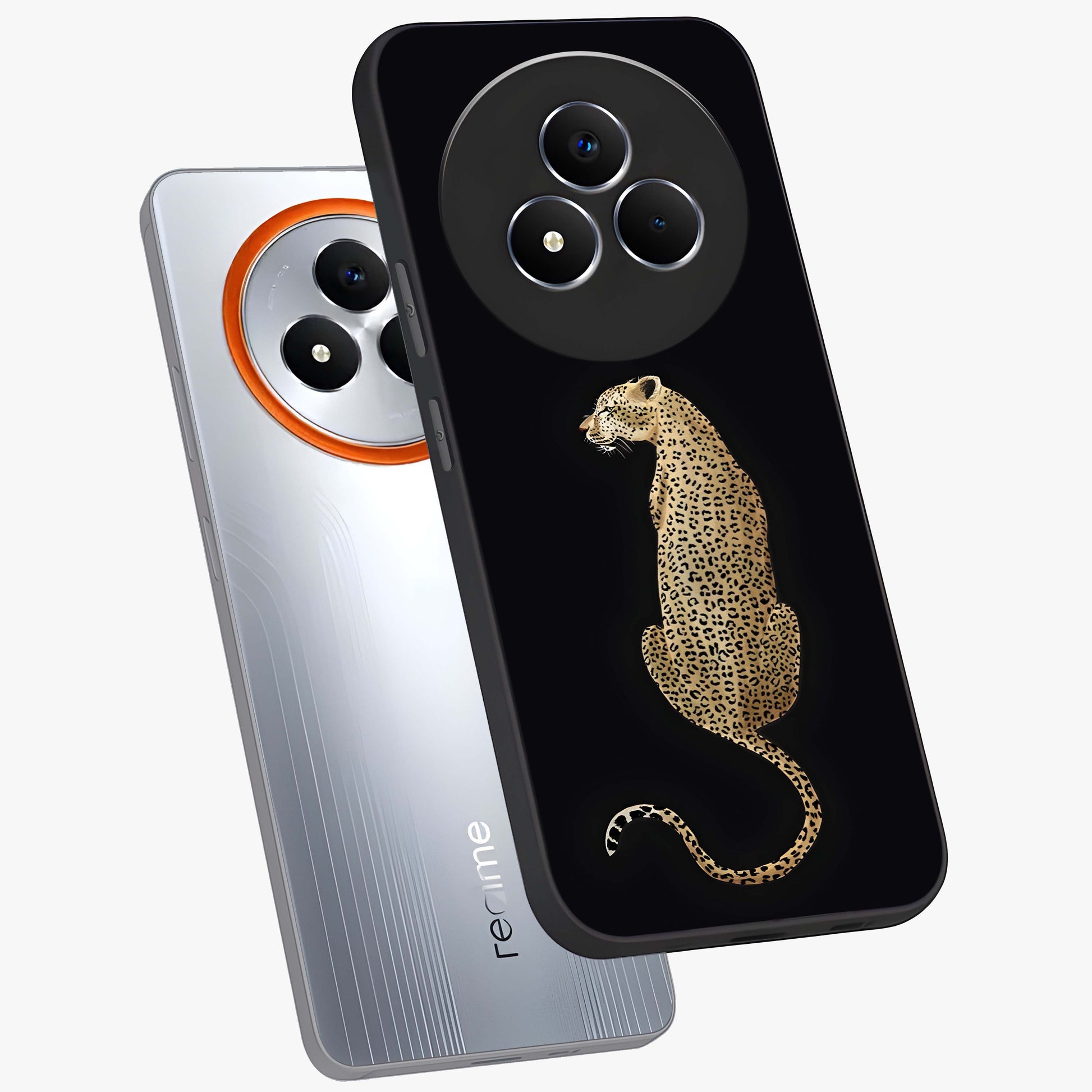 Regal Leopard Glass Case displayed in angled mockup highlighting powerful animal illustration with stylish wild aesthetic.