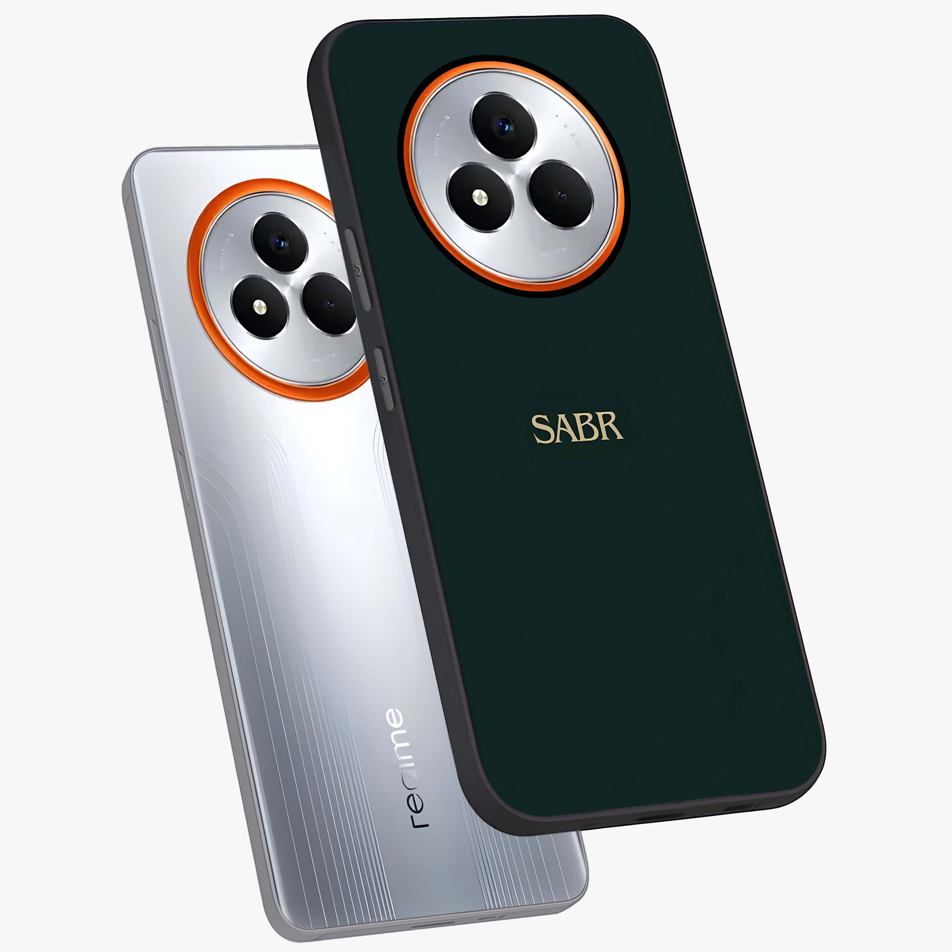 Sabr Minimal Patience Glass Case displayed in angled mockup highlighting simple inspirational design with clean aesthetic style.