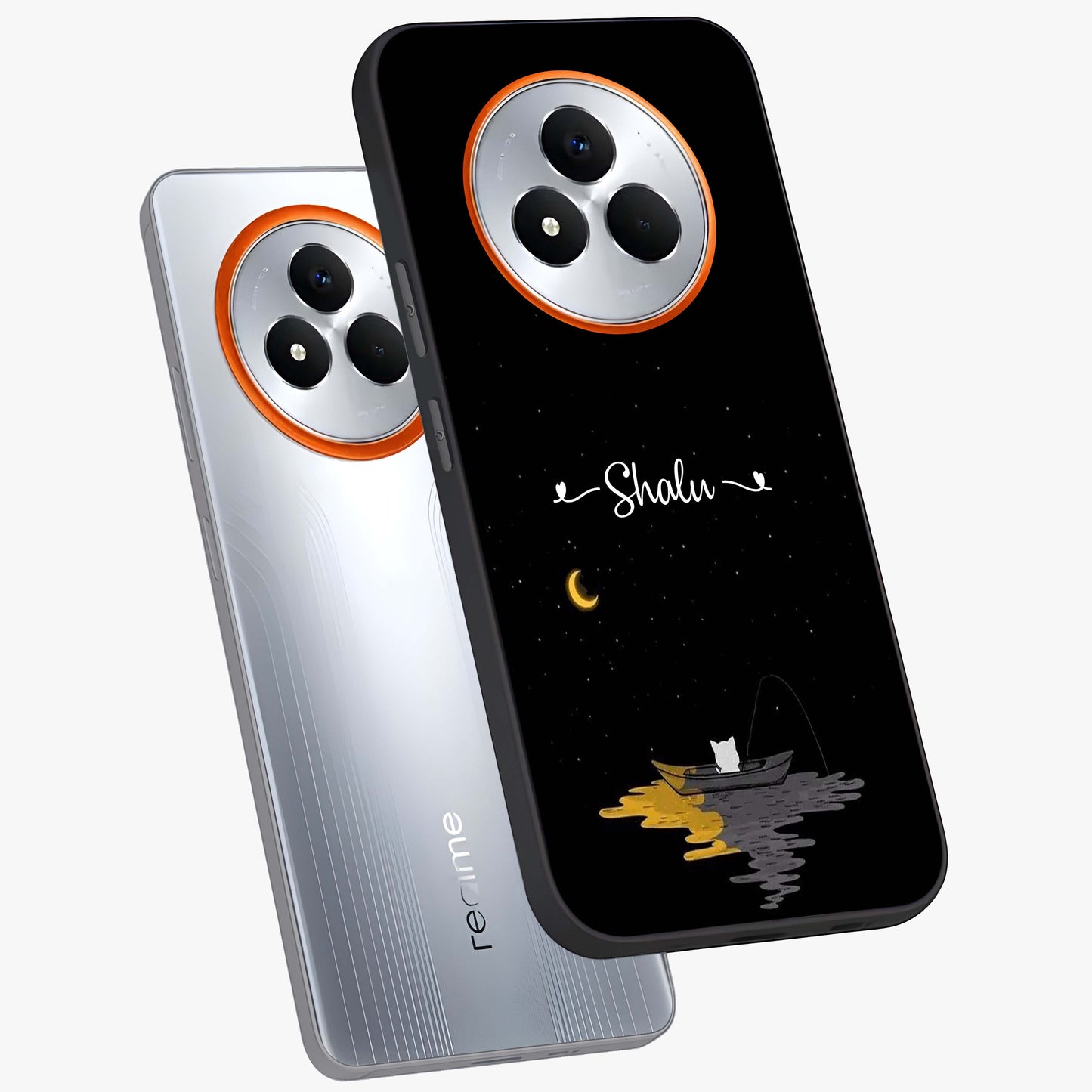 Silent Night Row Glass Case displayed in angled mockup highlighting peaceful evening design with dreamy night aesthetic.