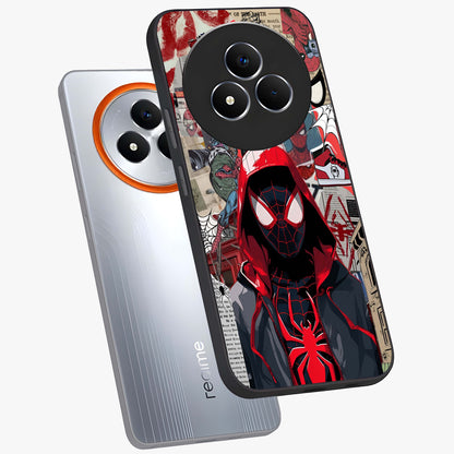 Spider Collage Street Glass Case displayed in angled mockup highlighting dynamic street style collage design with comic aesthetic.