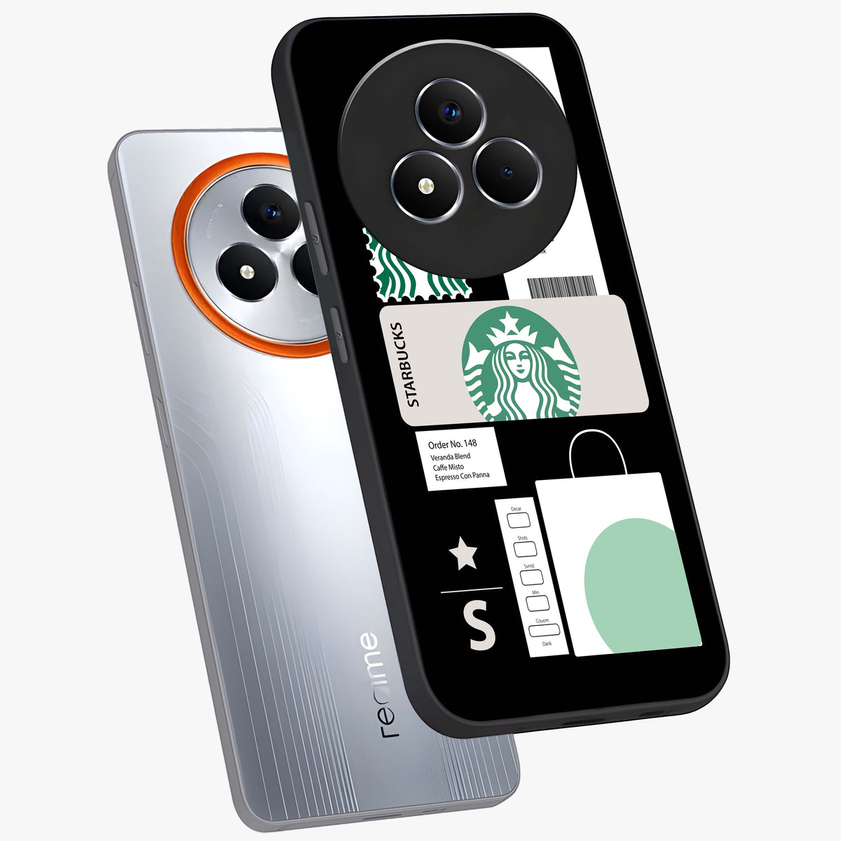 Starbucks Mocha Glass Case displayed in angled mockup highlighting stylish mocha themed design with cozy café aesthetic.