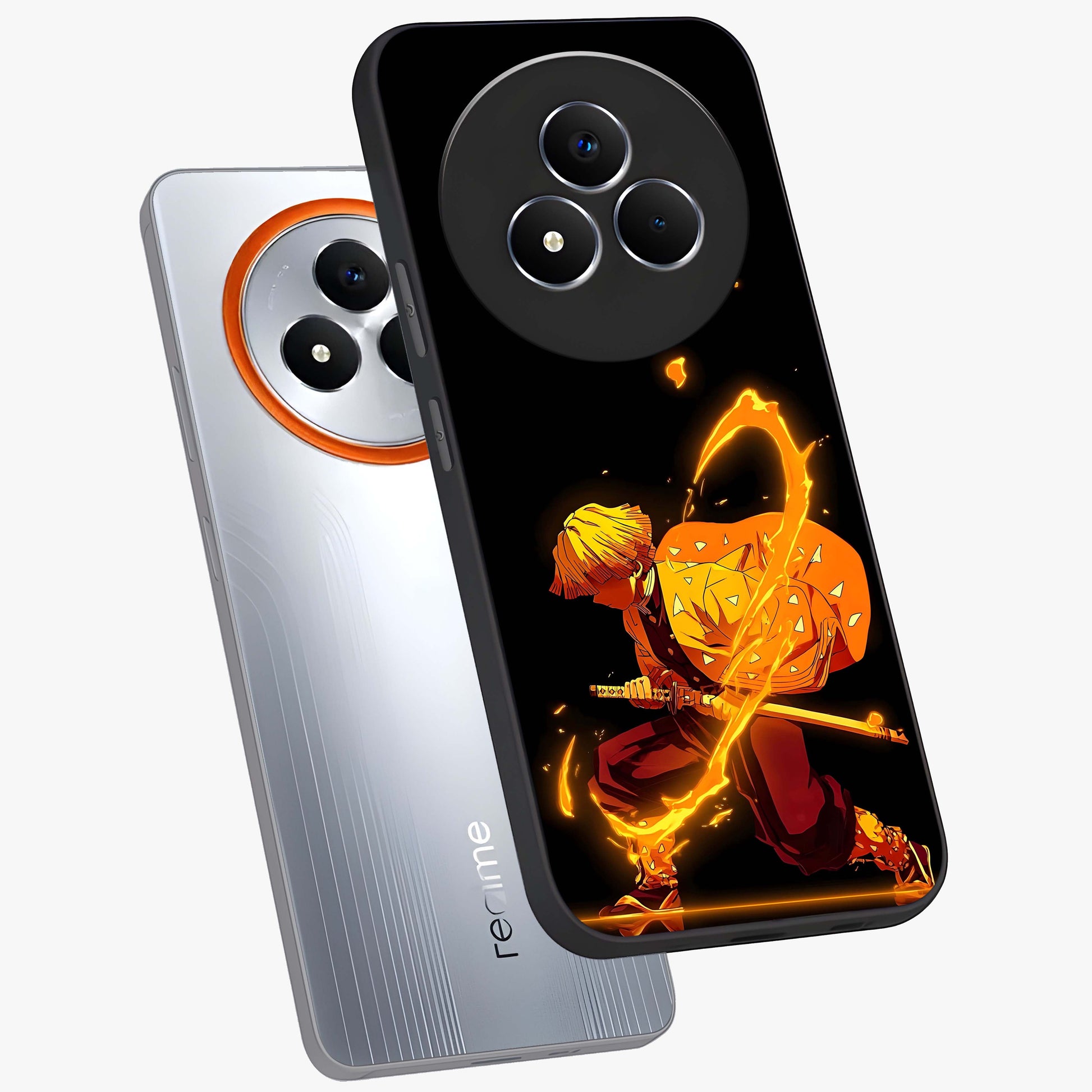 Thunder Flame Execution Glass Case displayed in angled mockup highlighting dramatic fire themed design with intense fantasy aesthetic.