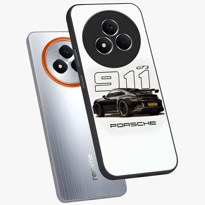 Turbo Legacy Icon Glass Case displayed in angled mockup highlighting dynamic automotive design with performance aesthetic.