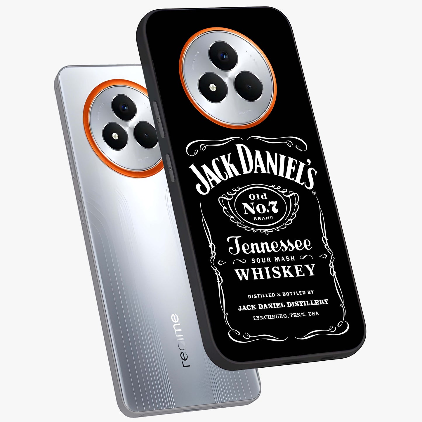Vintage Whiskey Heritage Glass Case displayed in angled mockup highlighting retro beverage themed design with heritage aesthetic.