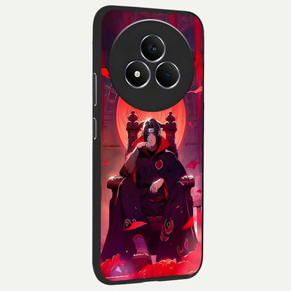 Blood Moon Sovereign Glass Case upright view showcasing powerful moon inspired artwork with cosmic aesthetic style.