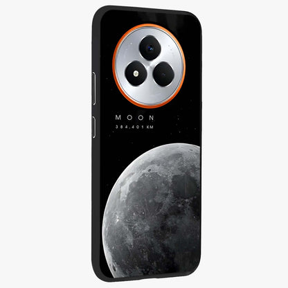 Cosmic Moon Glow Glass Case upright view showcasing luminous moon illustration with dreamy cosmic style.
