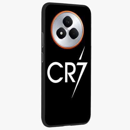 Cr7 Elite Strike Glass Case upright view showcasing energetic football inspired design with modern sports aesthetic.
