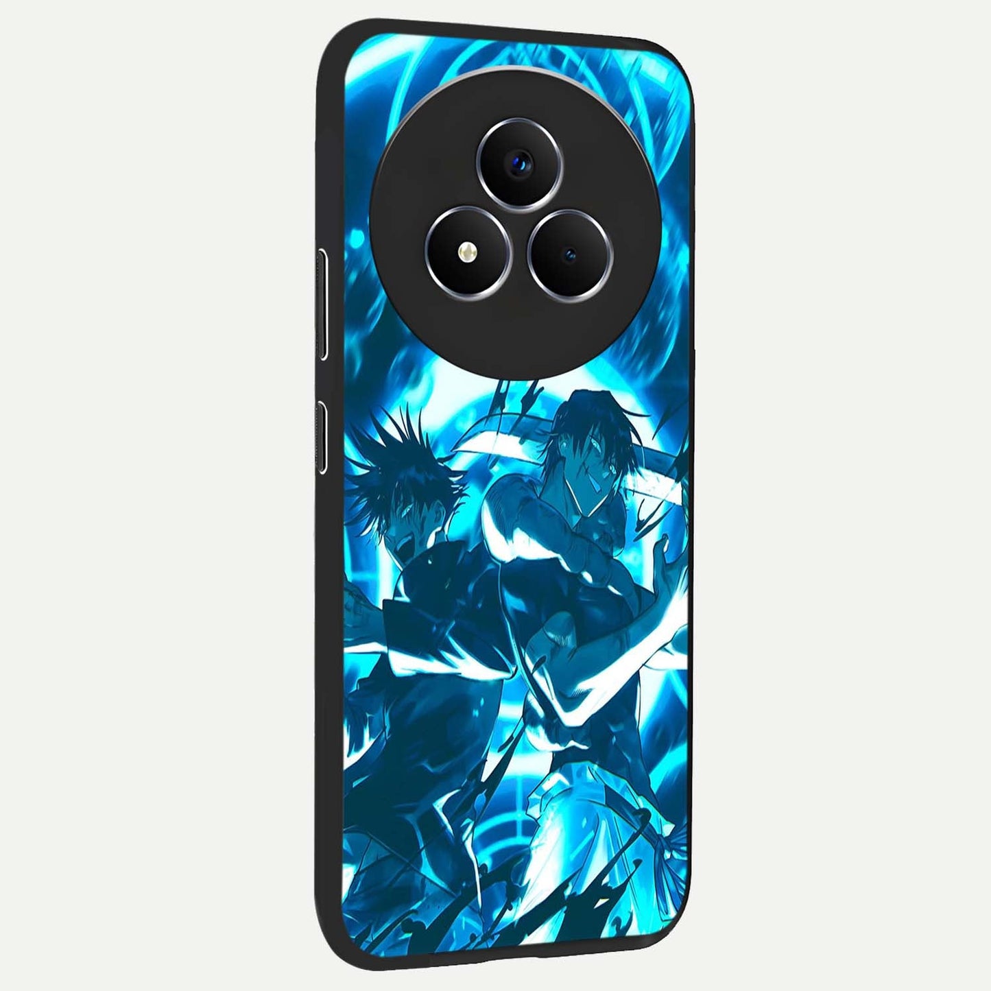 Cursed Energy Clash Glass Case upright view showcasing dramatic clash artwork with bold supernatural theme.