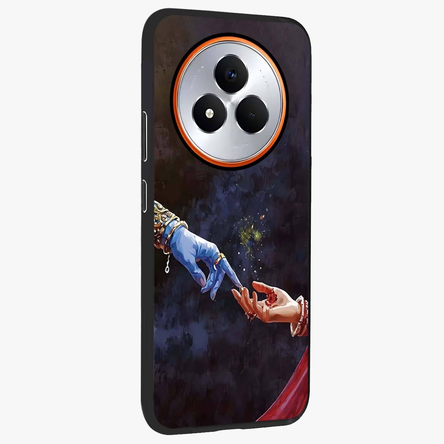 Divine Touch Eternal Glass Case upright view showcasing peaceful spiritual artwork with eternal divine theme.