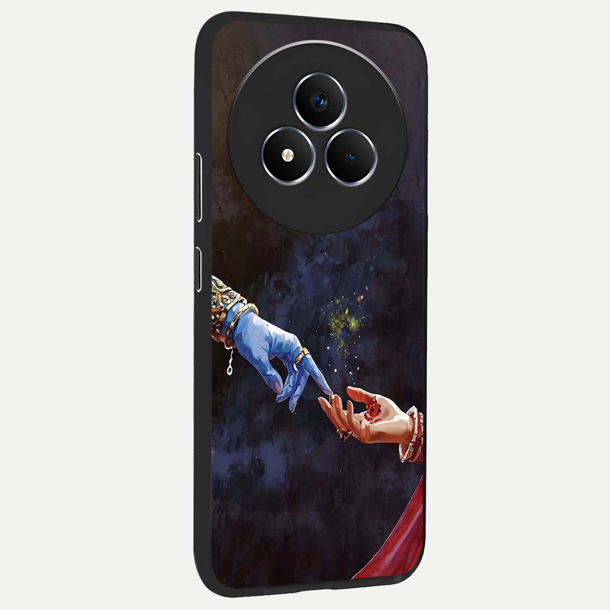 Divine Touch Eternal Glass Case upright view showcasing peaceful spiritual artwork with eternal divine theme.