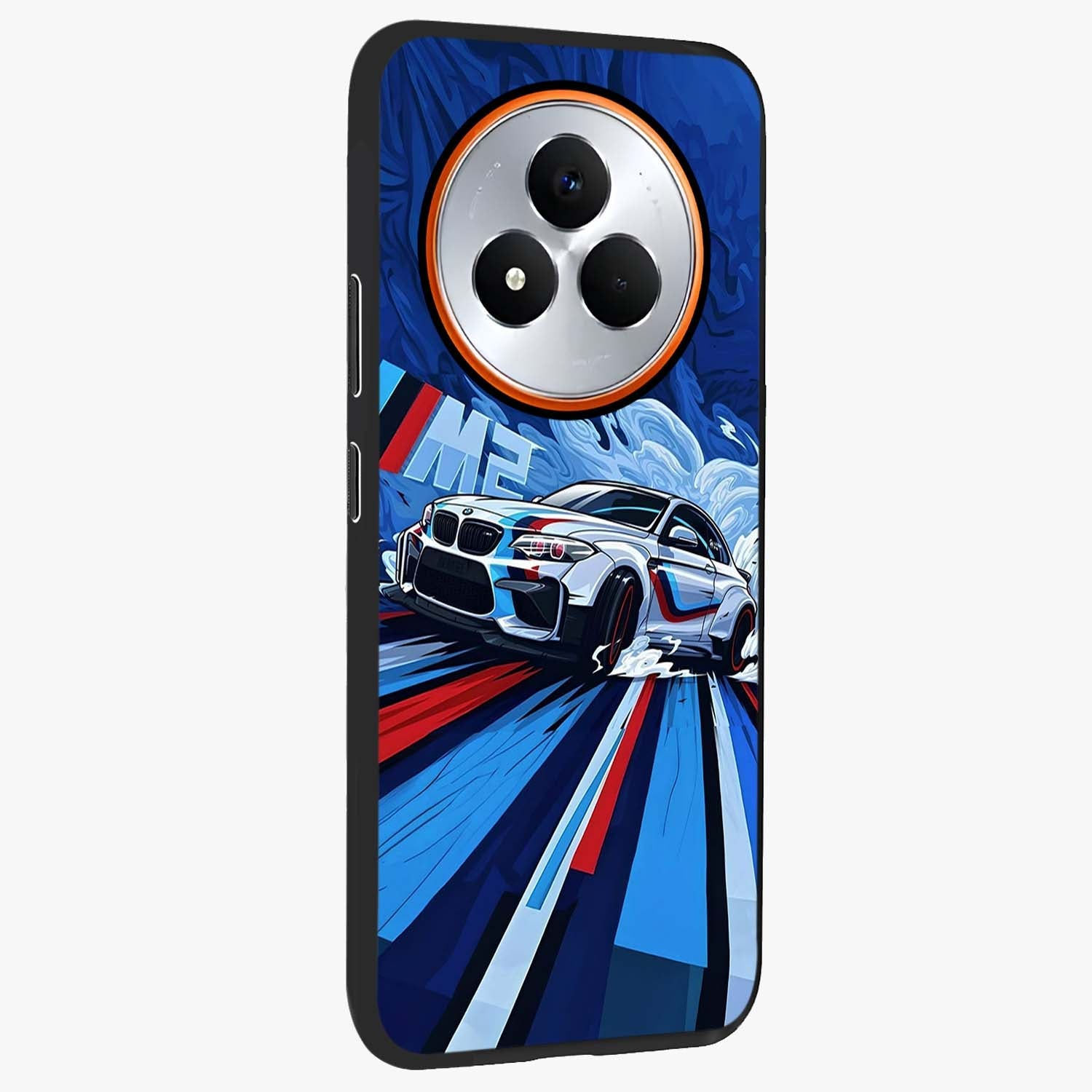 Drift Power Rush Glass Case upright view showcasing high speed racing artwork with bold automotive theme.