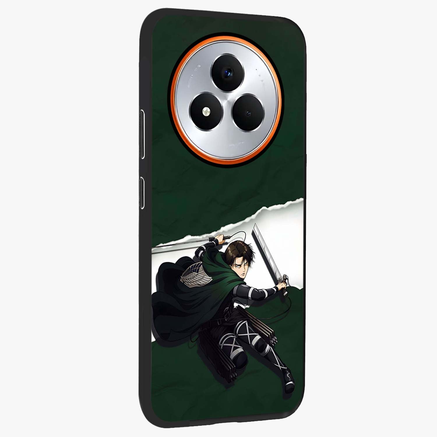 Emerald War Vanguard Glass Case upright view showcasing dramatic warrior artwork with bold fantasy theme.