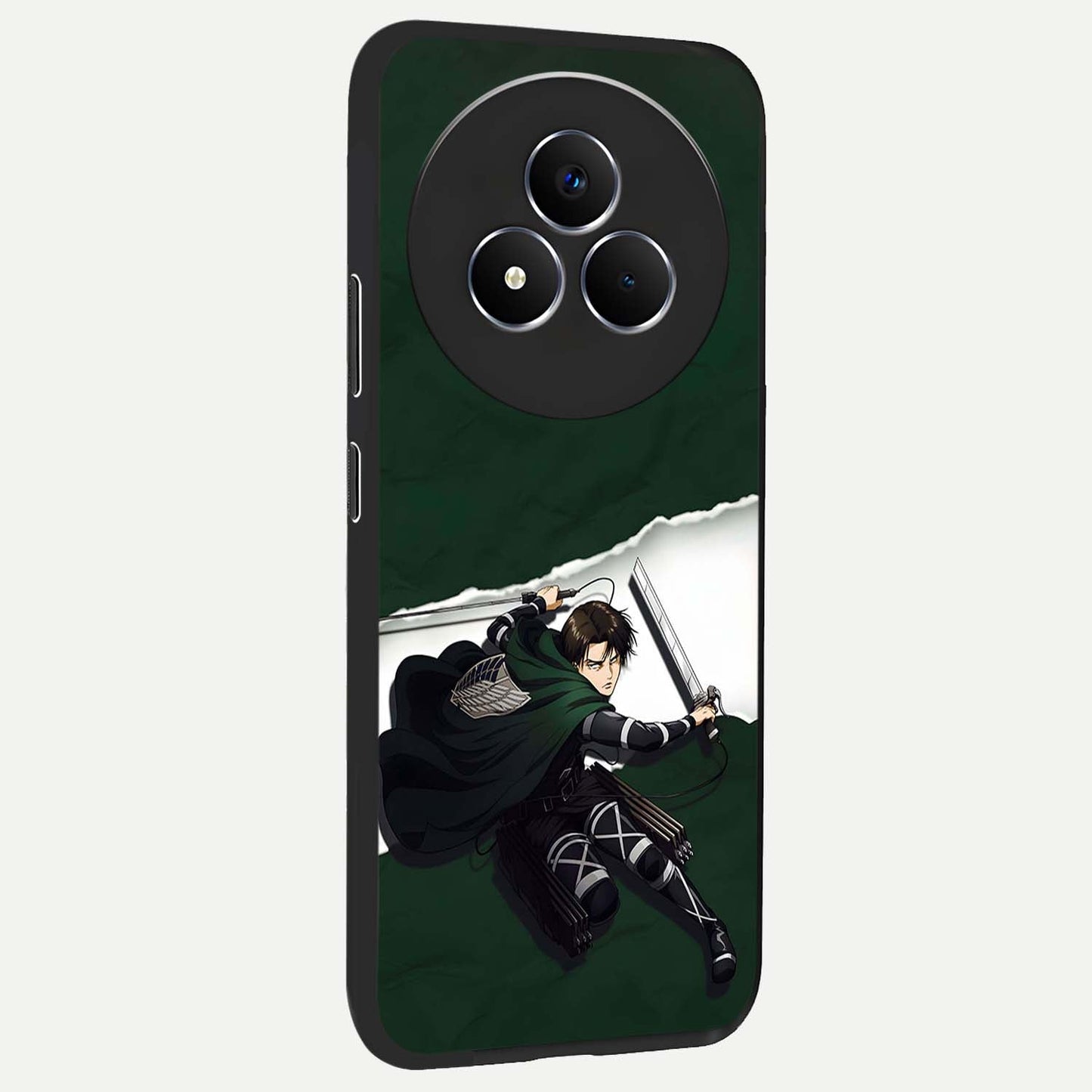 Emerald War Vanguard Glass Case upright view showcasing dramatic warrior artwork with bold fantasy theme.