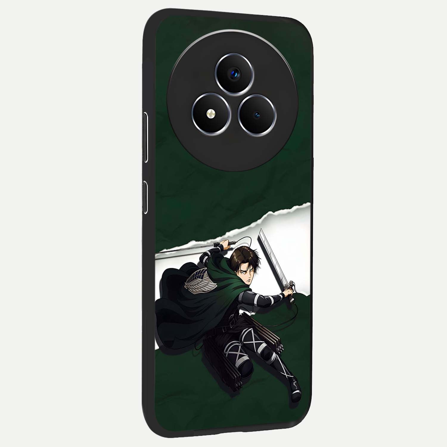Emerald War Vanguard Glass Case upright view showcasing dramatic warrior artwork with bold fantasy theme.