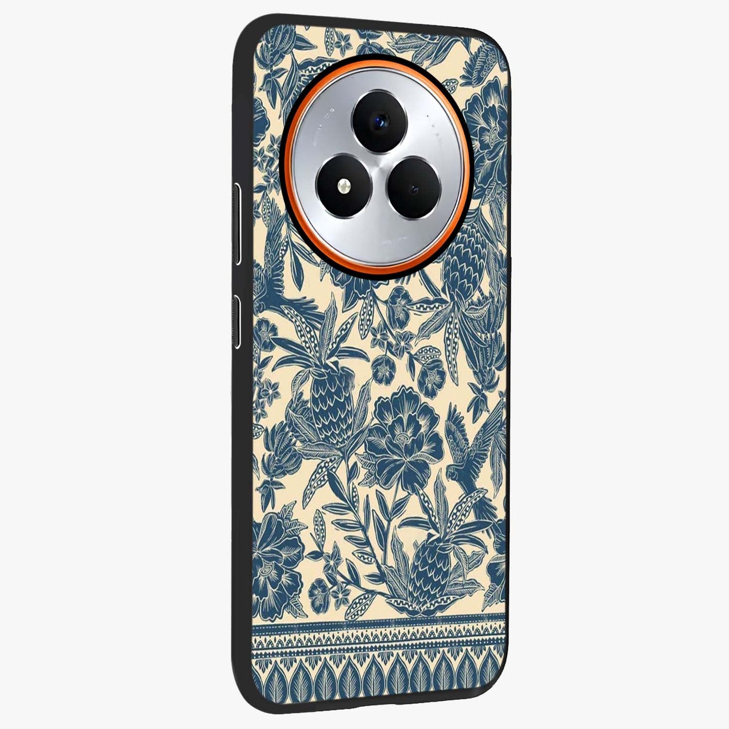 Heirloom Wild Bloom Glass Case upright view showcasing delicate wildflower artwork with timeless floral theme.