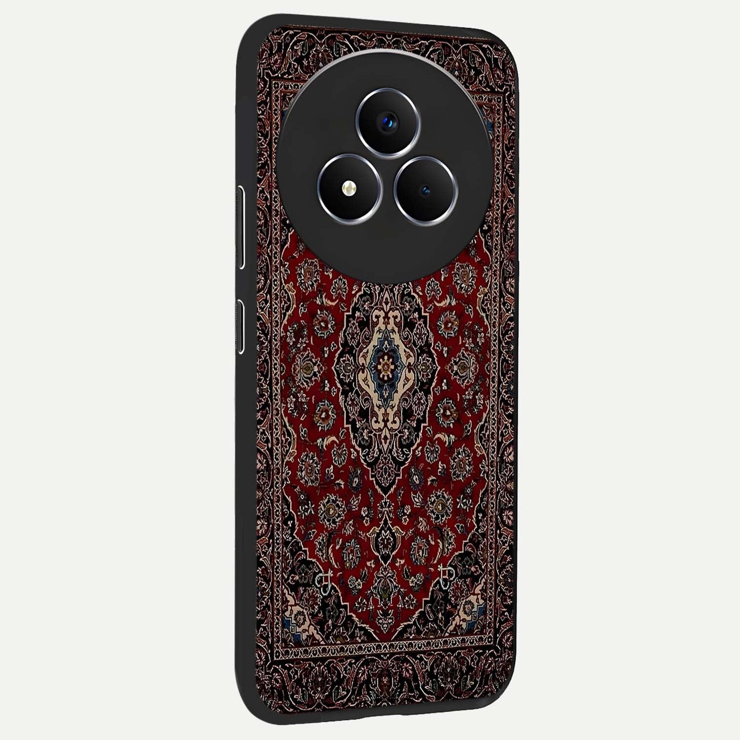 Heritage Carpet Royale Glass Case upright view showcasing detailed ornamental artwork with luxurious traditional theme.