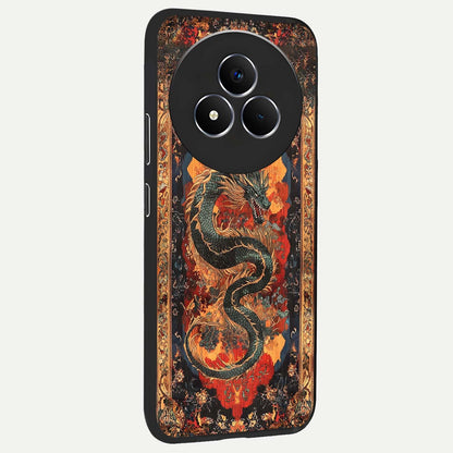 Inferno Dragon Soul Glass Case upright view showcasing intense dragon artwork with fantasy fire theme.