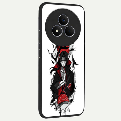 Itachi Limited Edition Naruto Anime Glass Case upright view showcasing intense anime artwork with powerful character theme.