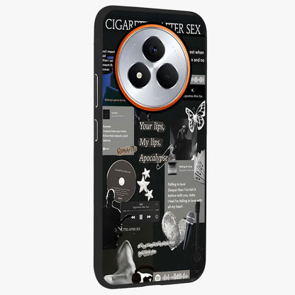 Midnight Love Echo Glass Case upright view showcasing expressive romantic artwork with dreamy midnight theme.