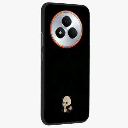 Midnight Panda Love Glass Case upright view showcasing charming panda artwork with playful romantic theme.