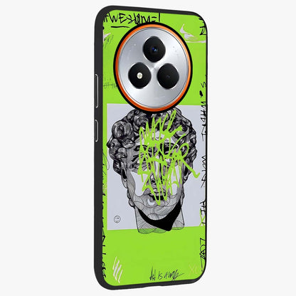 Neo Graffiti Rebellion Glass Case upright view showcasing colorful graffiti artwork with bold modern street style.