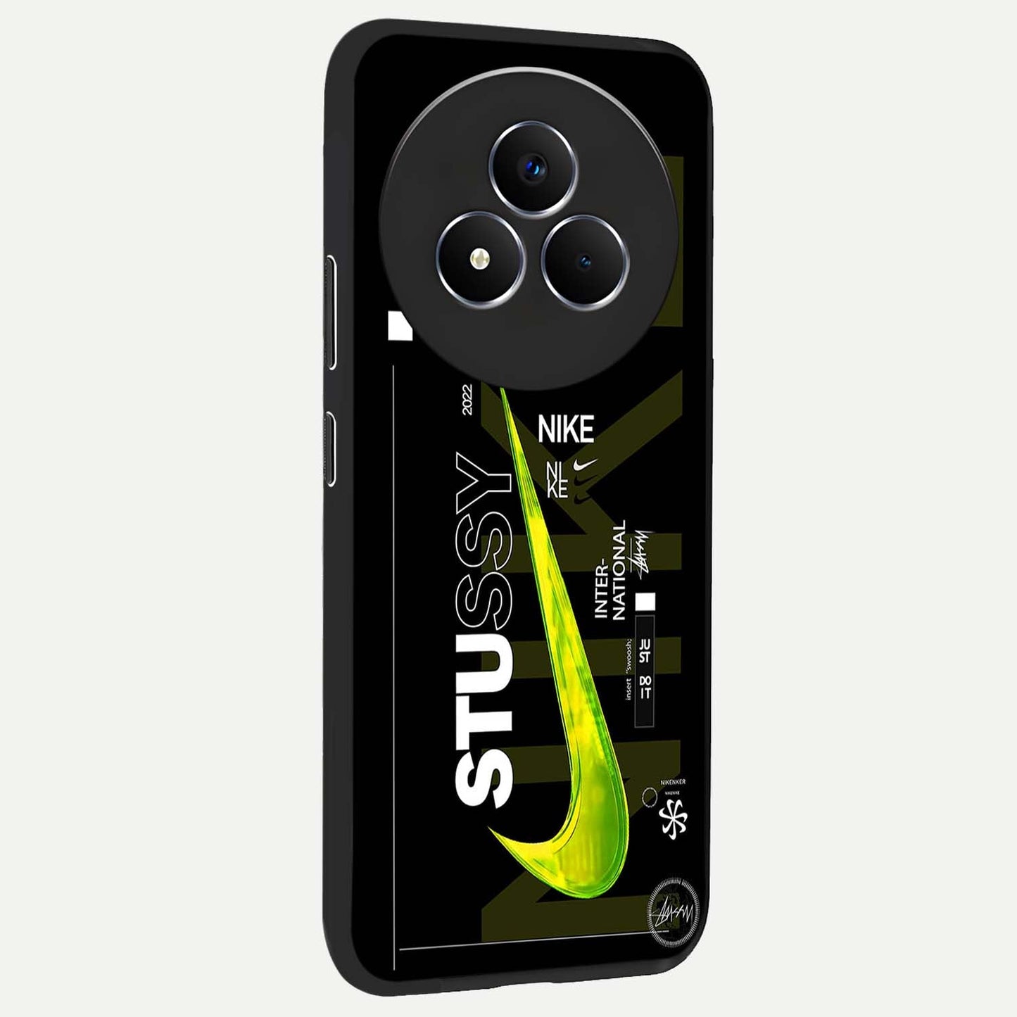 Neon Street Edition Glass Case upright view showcasing colorful neon artwork with modern street culture theme.