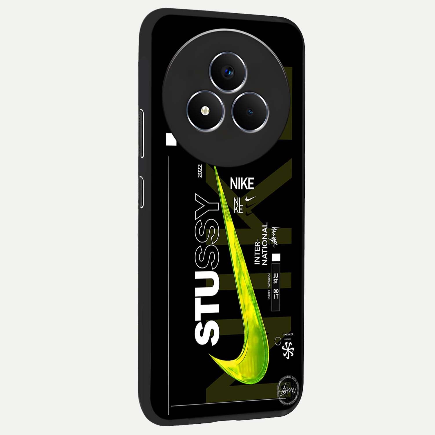 Neon Street Edition Glass Case upright view showcasing colorful neon artwork with modern street culture theme.