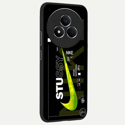 Neon Street Edition Glass Case upright view showcasing colorful neon artwork with modern street culture theme.
