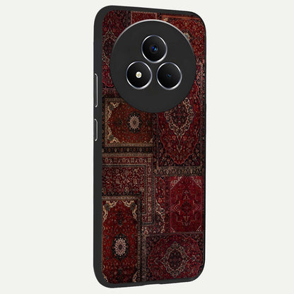 Persian Velvet Tale Glass Case upright view showcasing elegant Persian artwork with classic heritage theme.
