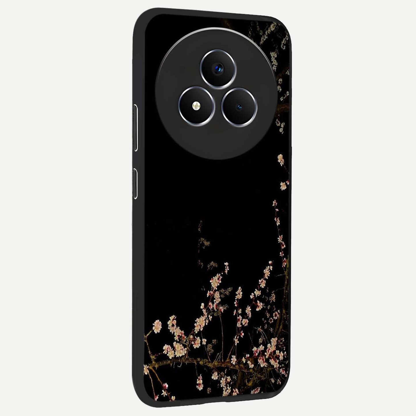 Petal Moon Light With Custom Name Glass Case upright view showcasing elegant floral moon artwork with personalized aesthetic.