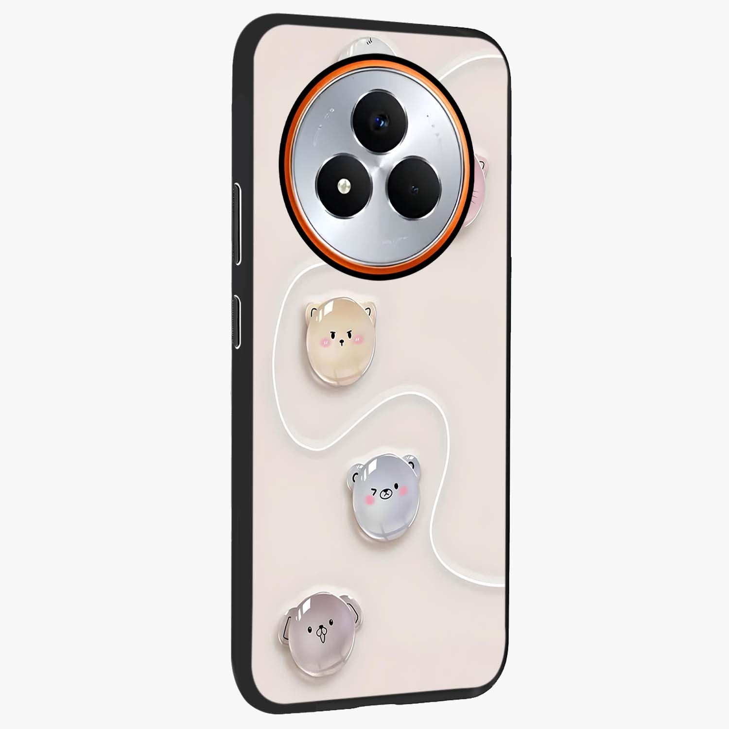 Puffy Face Parade Glass Case upright view showcasing adorable character artwork with cheerful animated theme.