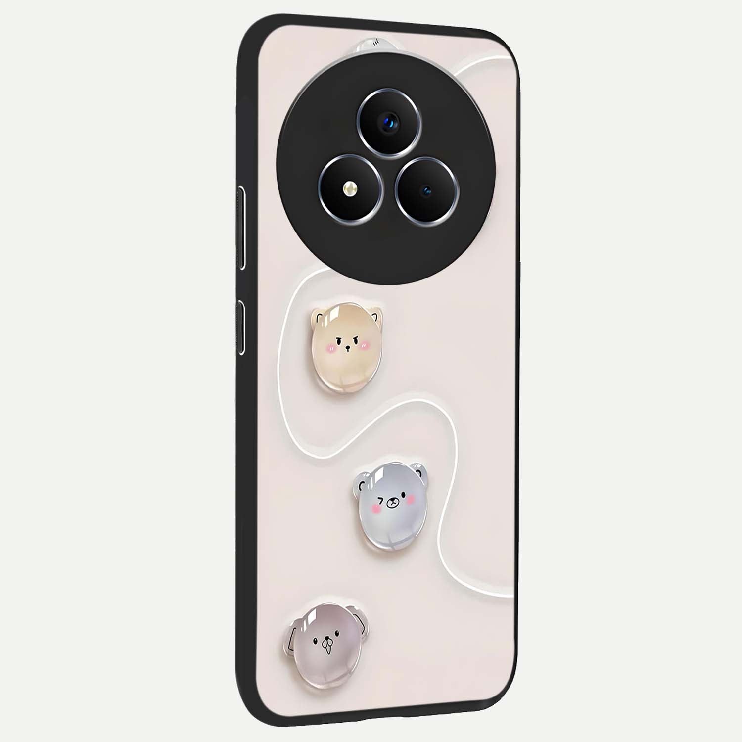 Puffy Face Parade Glass Case upright view showcasing adorable character artwork with cheerful animated theme.