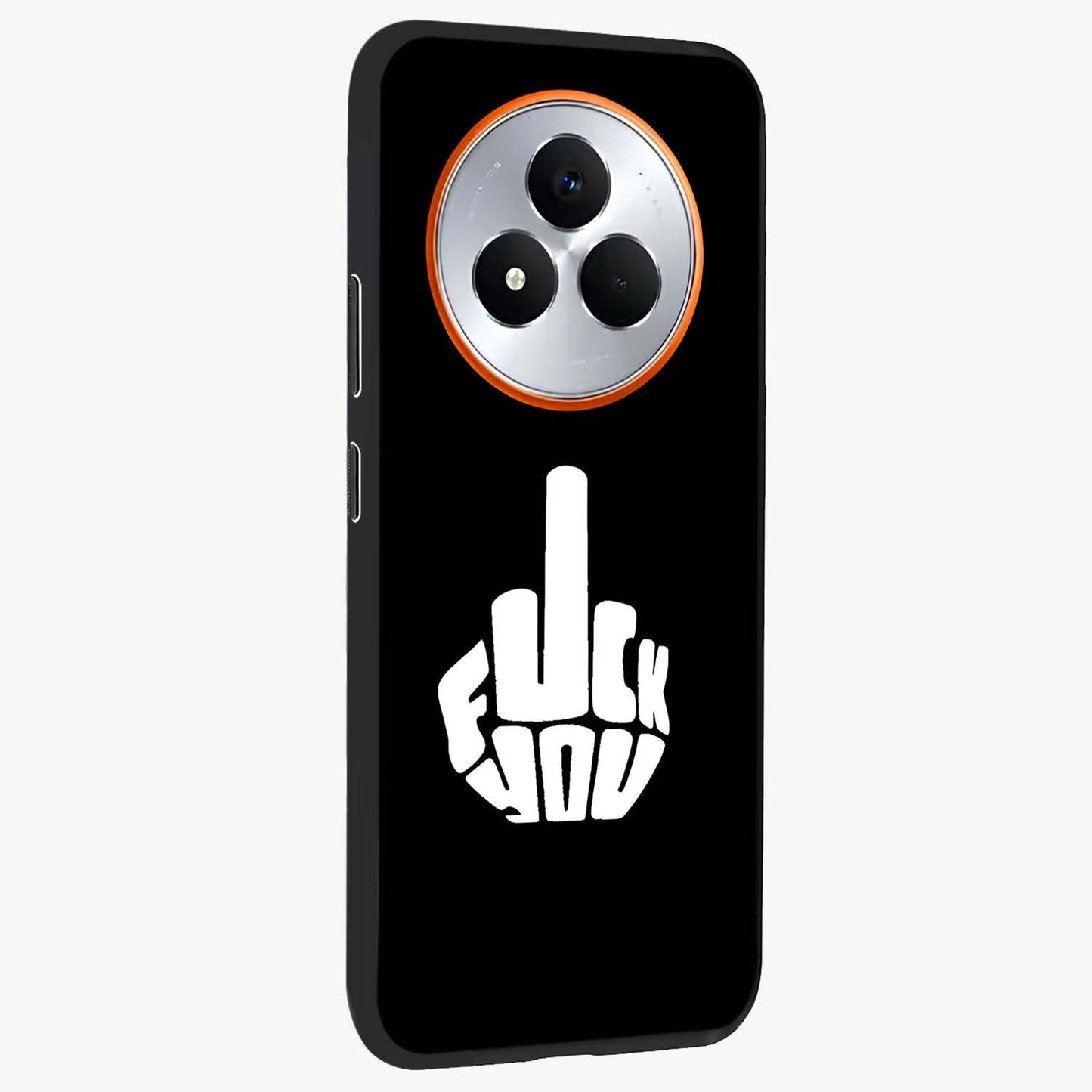 Rebel Mode On Glass Case upright view showcasing striking statement artwork with bold rebellious theme.