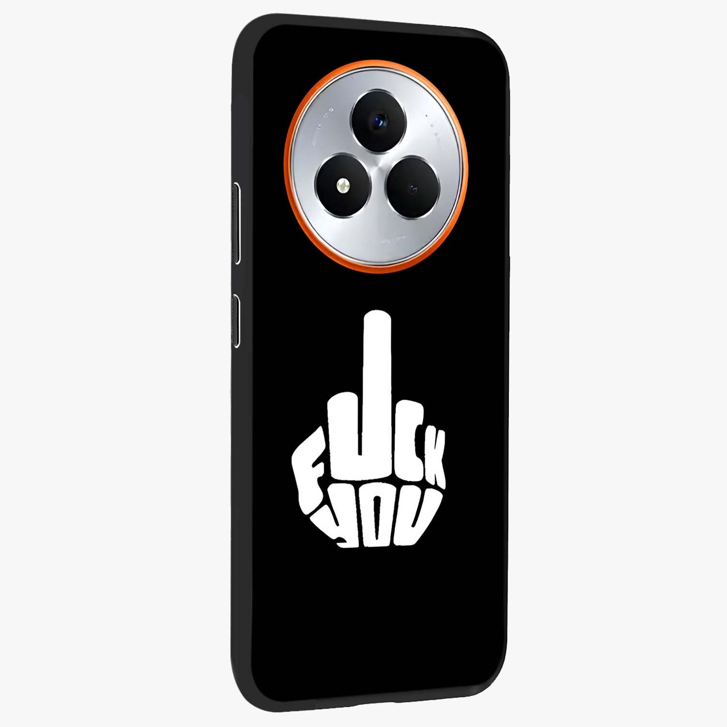 Rebel Mode On Glass Case upright view showcasing striking statement artwork with bold rebellious theme.