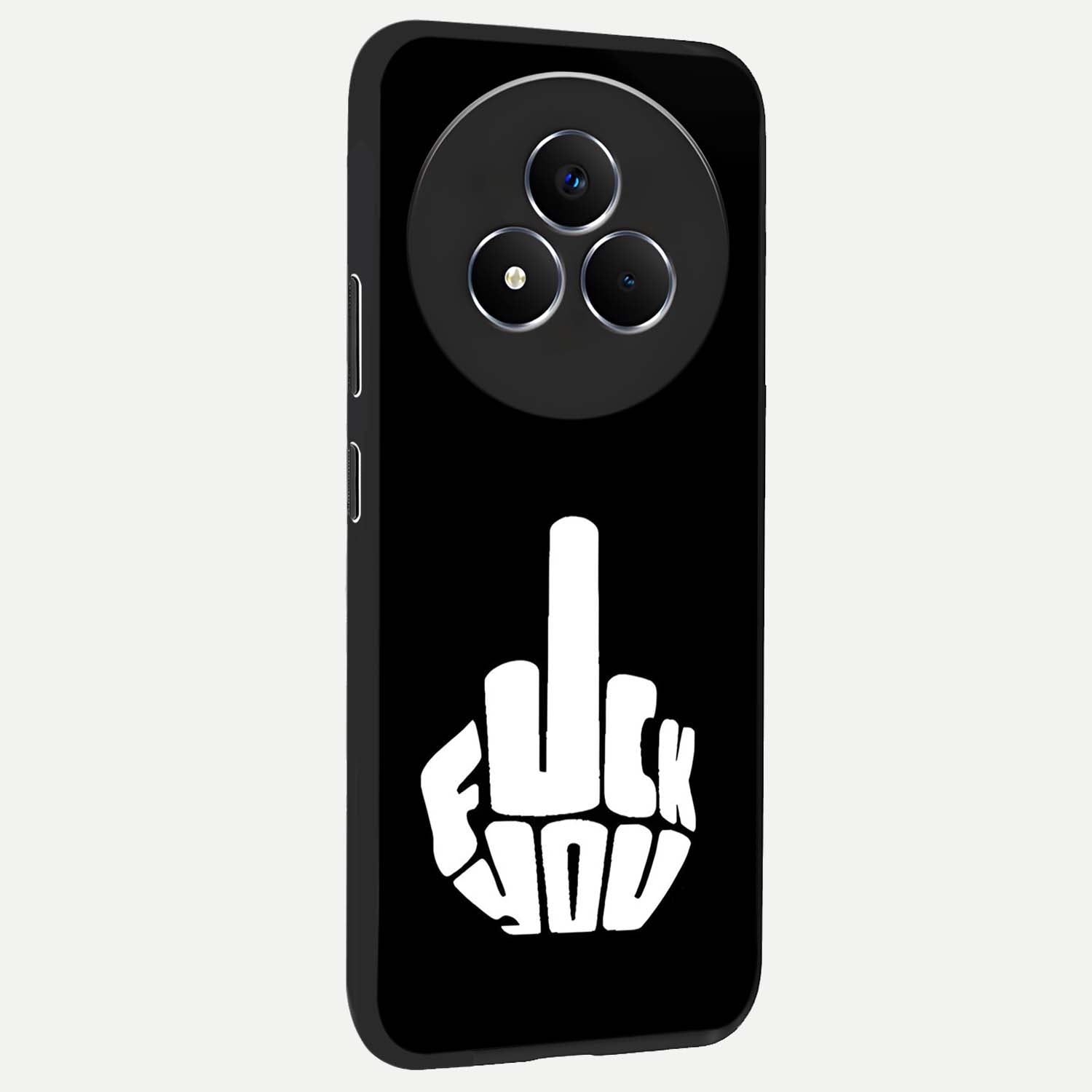 Rebel Mode On Glass Case upright view showcasing striking statement artwork with bold rebellious theme.