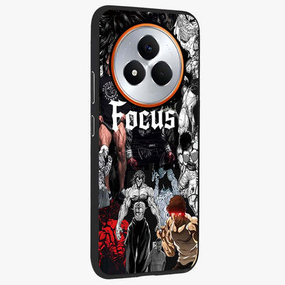 Relentless Power Focus Glass Case upright view showcasing strong inspirational artwork with powerful focus theme.
