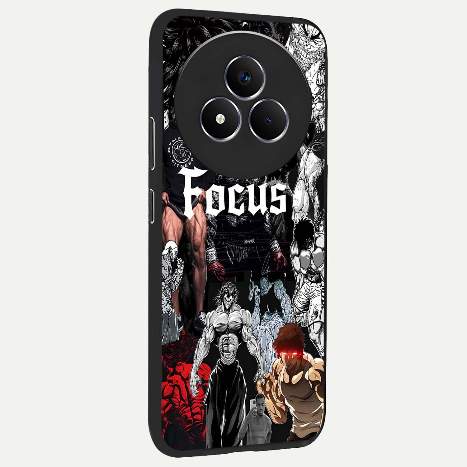 Relentless Power Focus Glass Case upright view showcasing strong inspirational artwork with powerful focus theme.